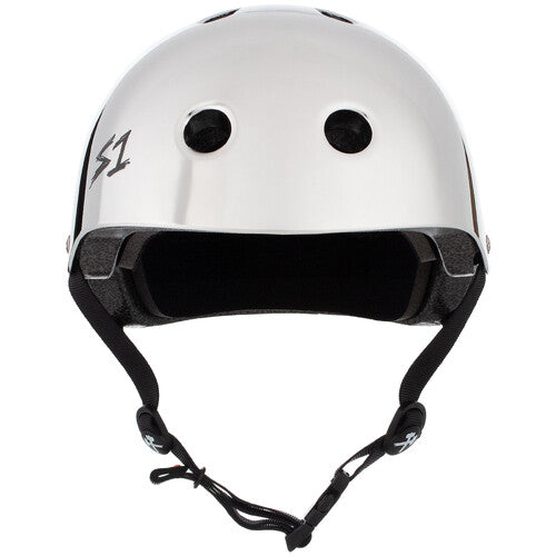 S-One Lifer Certified Multi-Impact Helmet, Silver Mirror, for Skateboarding and Cycling