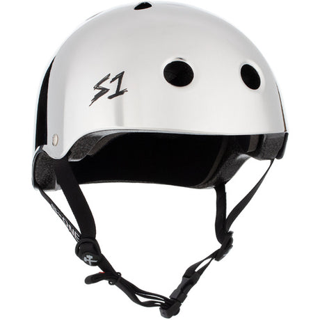 S-One Lifer Certified Multi-Impact Helmet, Silver Mirror, for Skateboarding and Cycling