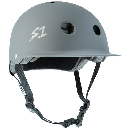 S-One Lifer Brim Dark Grey Matte Helmet: Advanced Protection for Skateboarding & Cycling