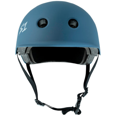 S-One Lifer Brim Ocean Grey Matte Certified Multi-Impact Skate Bike Helmet