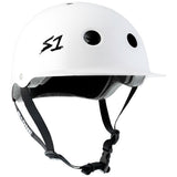 S-One Lifer Brim White Gloss Multi-Impact Certified Skate & Bike Helmet