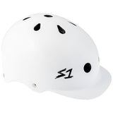 S-One Lifer Brim White Gloss Multi-Impact Certified Skate & Bike Helmet