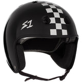 S-One Retro Lifer Multi-Impact Certified Skate & Bike Helmet - Matte Black/White Checkers