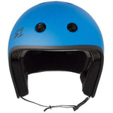 S-One Retro Lifer Helmet: Multi-Impact Certified, Deep Fit, Cyan Matte Finish