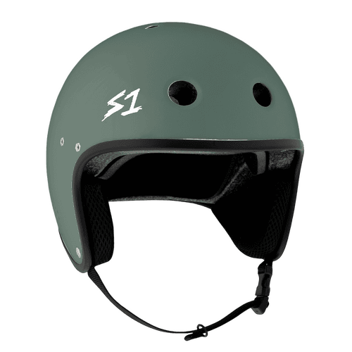 S-One Retro Lifer E-Helmet: Ambush Green Matte, Ultimate Safety & Comfort