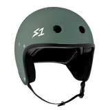 S-One Retro Lifer E-Helmet: Ambush Green Matte, Ultimate Safety & Comfort