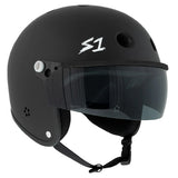S1 Retro Lifer E-Bike Helmet with Visor - Certified Multi-Impact Black