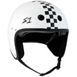 S-One Retro Lifer E-Bike Helmet, NTA 8776 Certified, White Gloss Checkers