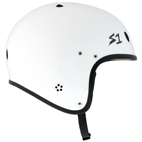 S-One Retro Lifer E-Bike Helmet, NTA 8776 Certified, White Gloss Checkers