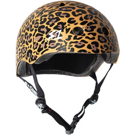 S-One Mega Lifer Leopard Helmet: Multi-Impact Certified, Deep Fit, Larger Head Sizes