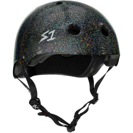 S-One Mega Lifer Certified Multi-Impact Skate & Bike Helmet - Gloss Black Glitter