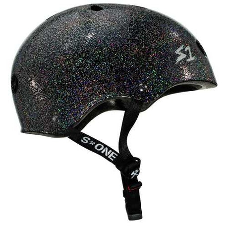 S-One Mega Lifer Certified Multi-Impact Skate & Bike Helmet - Gloss Black Glitter