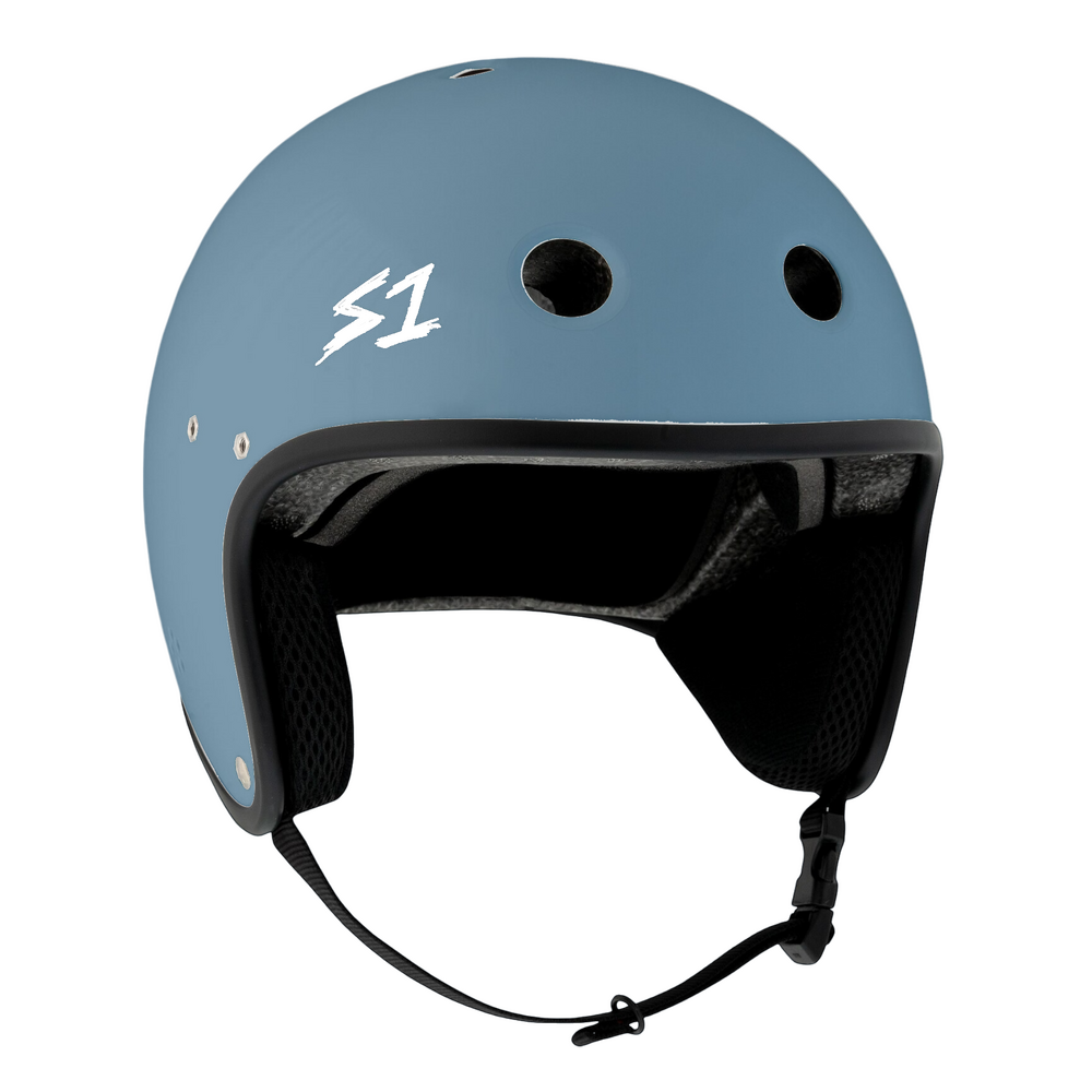 S-One Retro Lifer E-Helmet: Ocean Blue Matte, Stylish, Durable, Safe