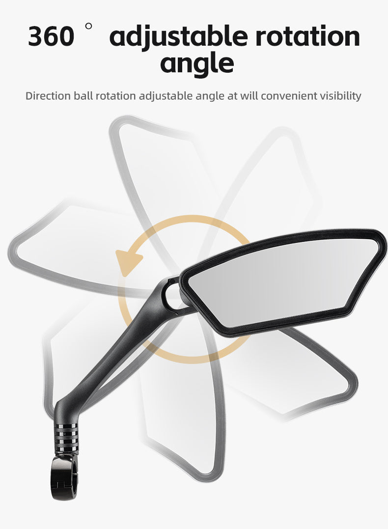 ROCKBROS 360° Rotatable Bicycle Handlebar Mirror for Enhanced Cycling Safety